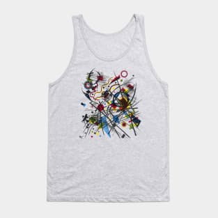 Black Green Yellow Blue Red Abstract Lines Kandinsky Tank Top